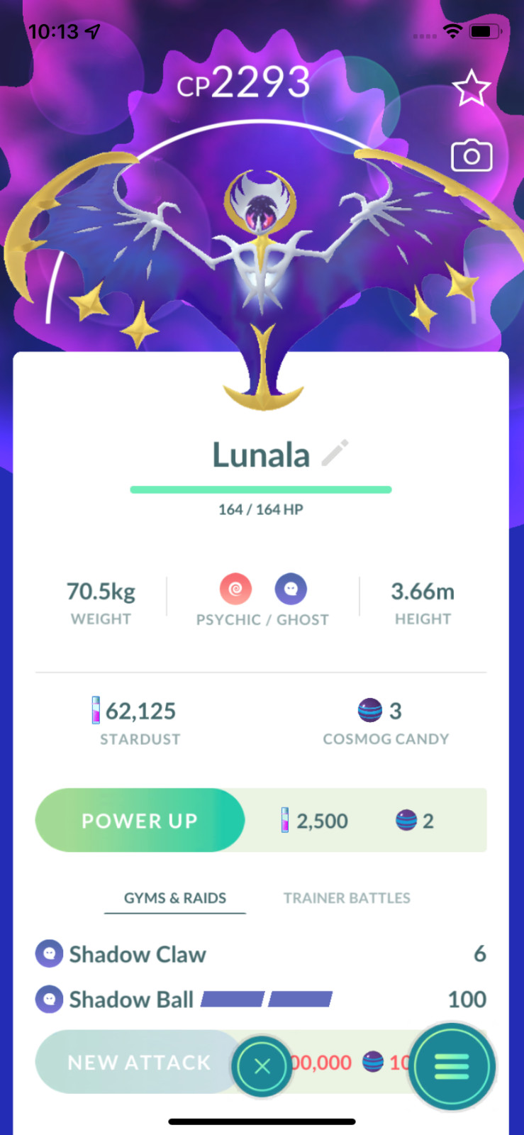 Lunala Legendary Pokemon ! Registered or Unregistered ! 30 Days Friendship !