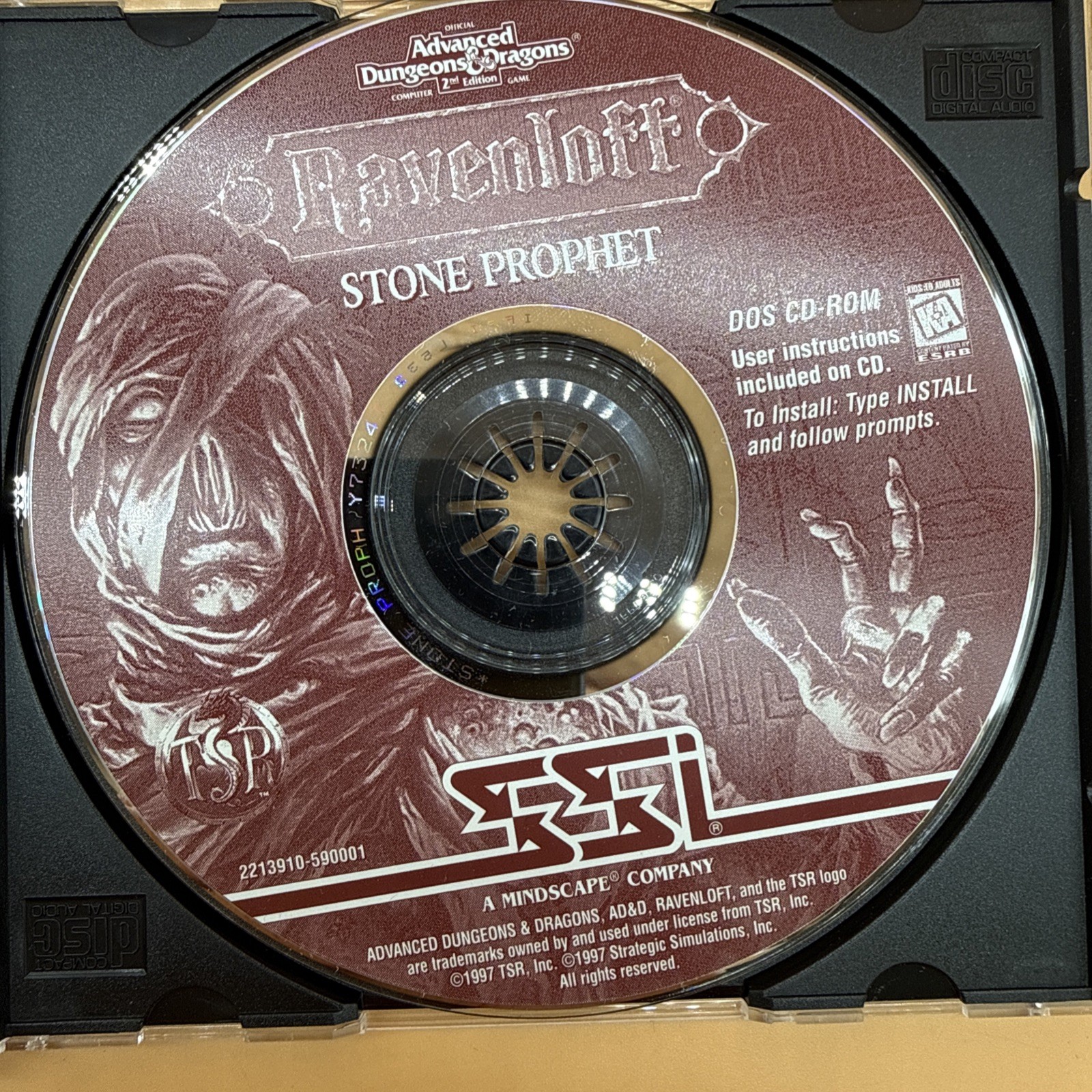 Advanced Dungeons and Dragons Ravenloft Stone Prophet CD DOS PC Big Box READ!