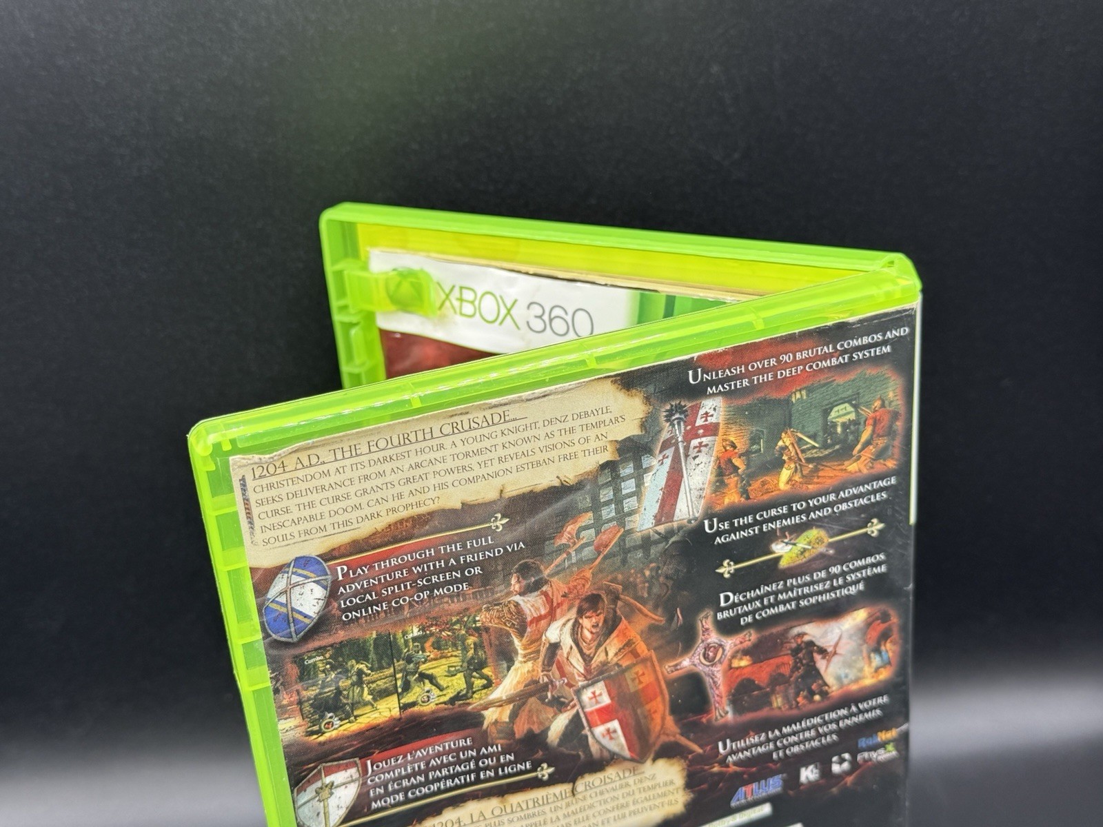 ATLUS The Cursed Crusade Xbox 360 Action & Adventure M Manual Included CIB