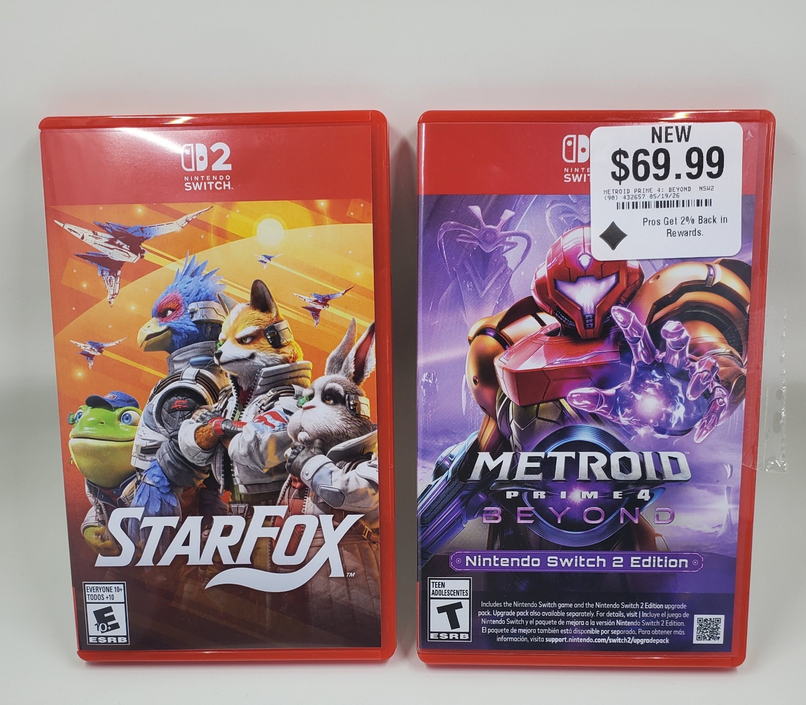 Nintendo Switch 2 STAR FOX & METROID PRIME 4 BEYOND Two Game Lot [1 Owner]