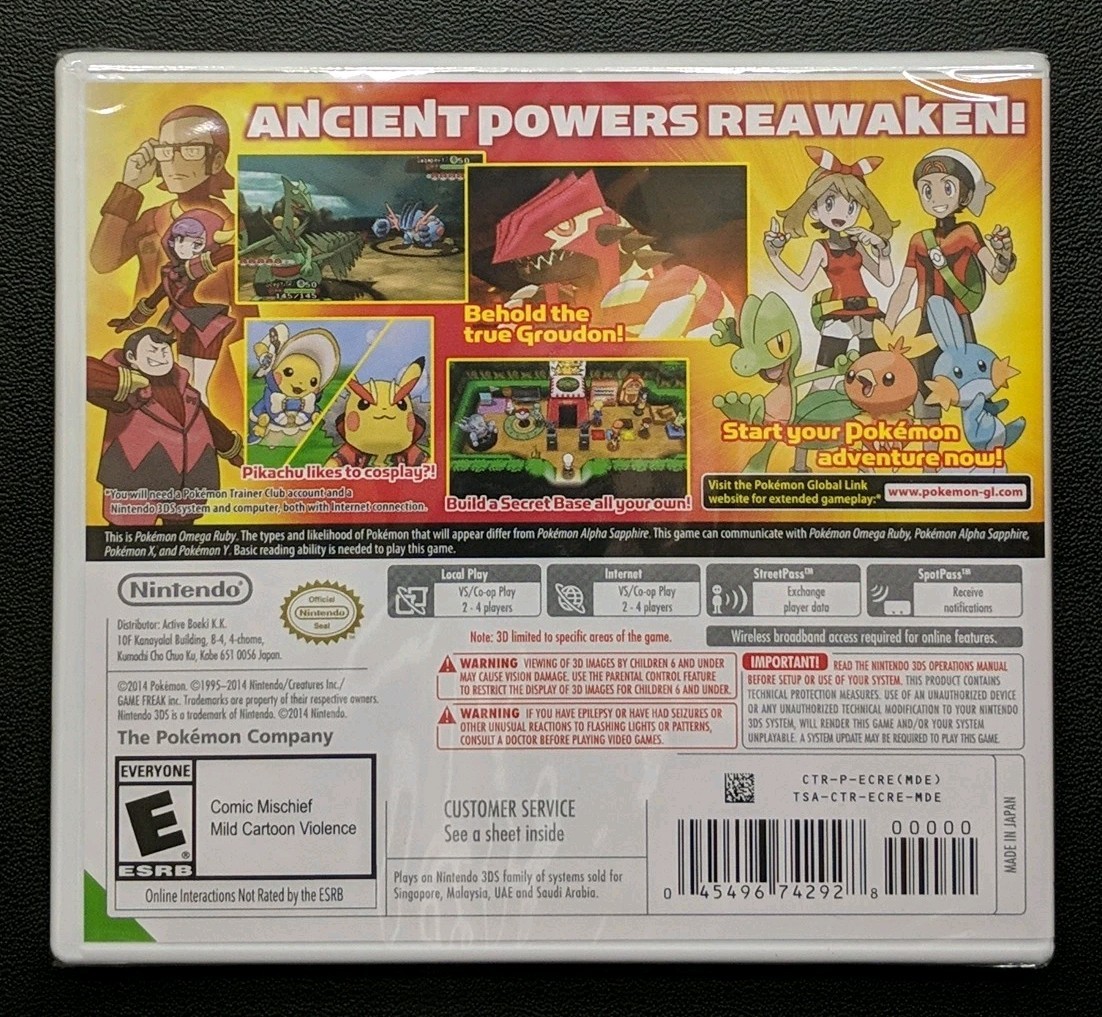 2014 Nintendo 3DS Game Pokemon Omega Ruby (for UAE) BRAND NEW SEALED! A+