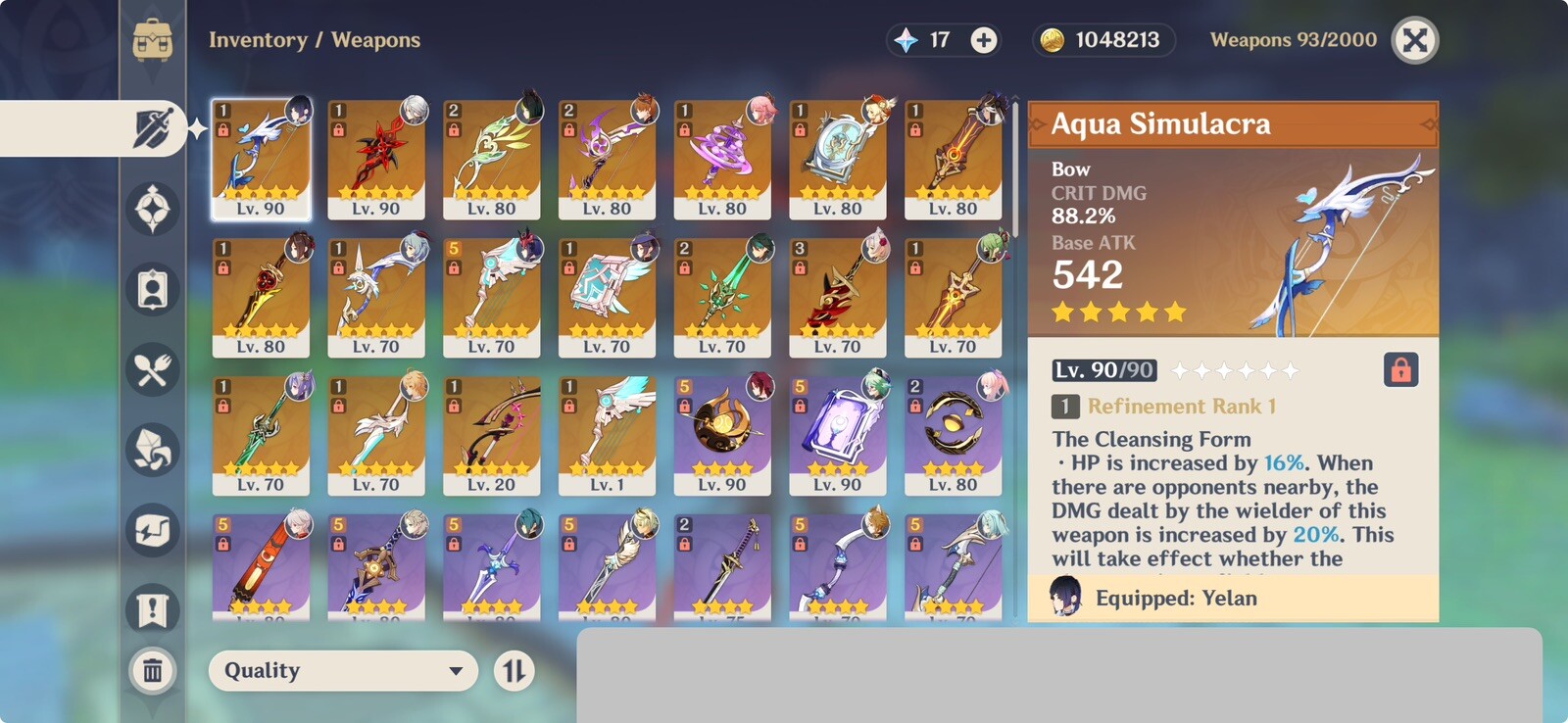 Genshin Impact Account. N/A Server AR 56 24 5 Star Char. 18 5 Star Weapons.￼