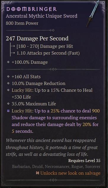 Diablo 4 Season 10 – Mythic Unique Rune 6/6/6 Runeword – D4 Runepack / Runeset