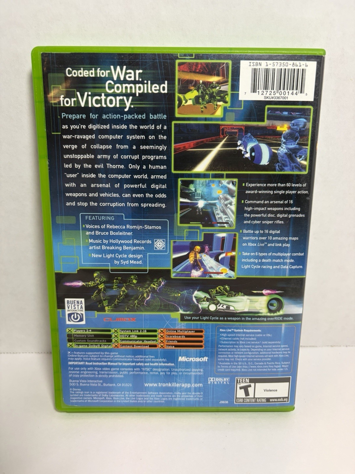 TRON 2.0 Killer App (Original Xbox) – Complete Game CIB – Tested – Great Disk