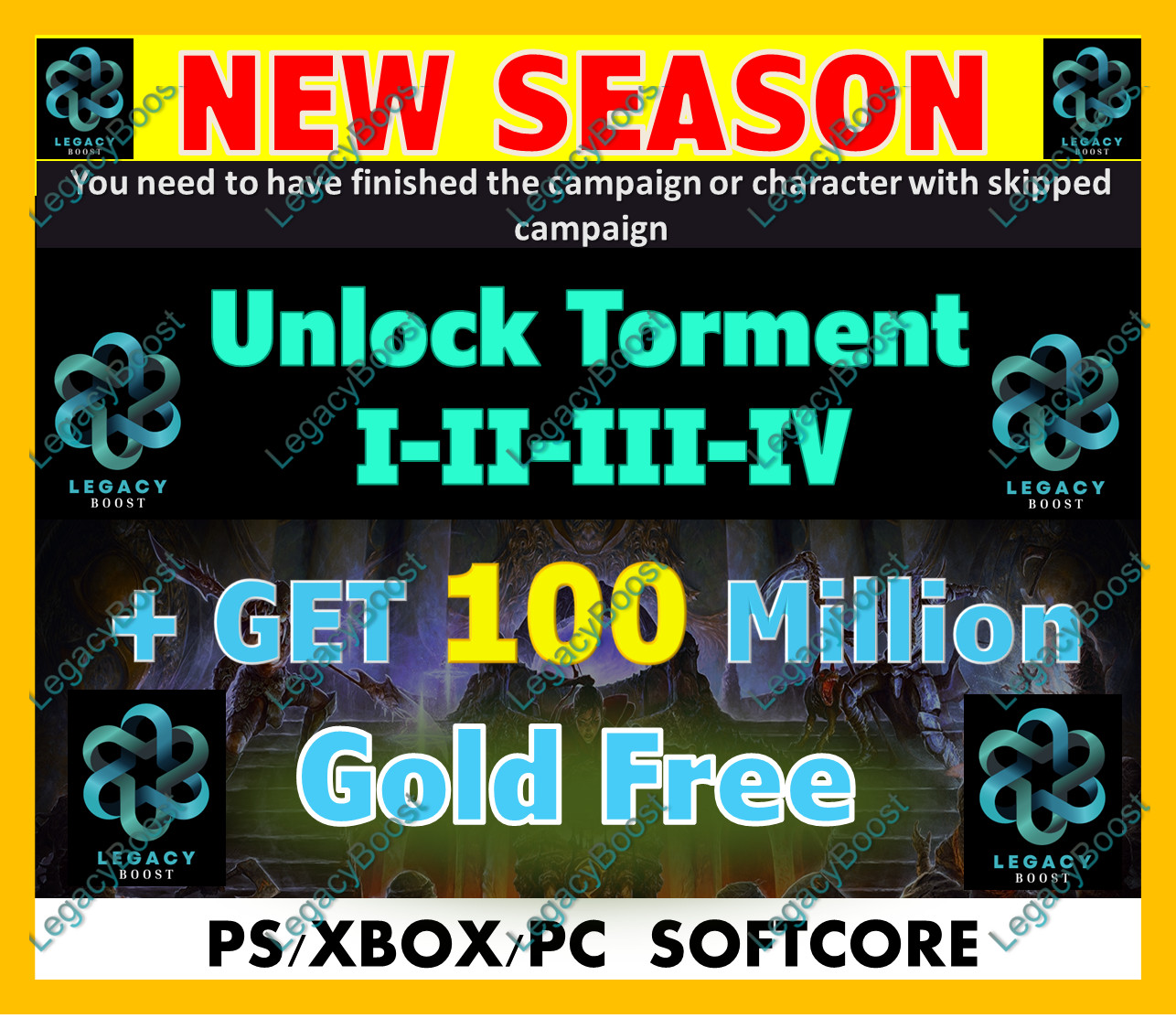 🔥DIABLO 4 IV SEASON 13✨POWER LEVELING✨GLYPH PIT RUN GOLD MATS RUNES✅PC PS XBOX✅
