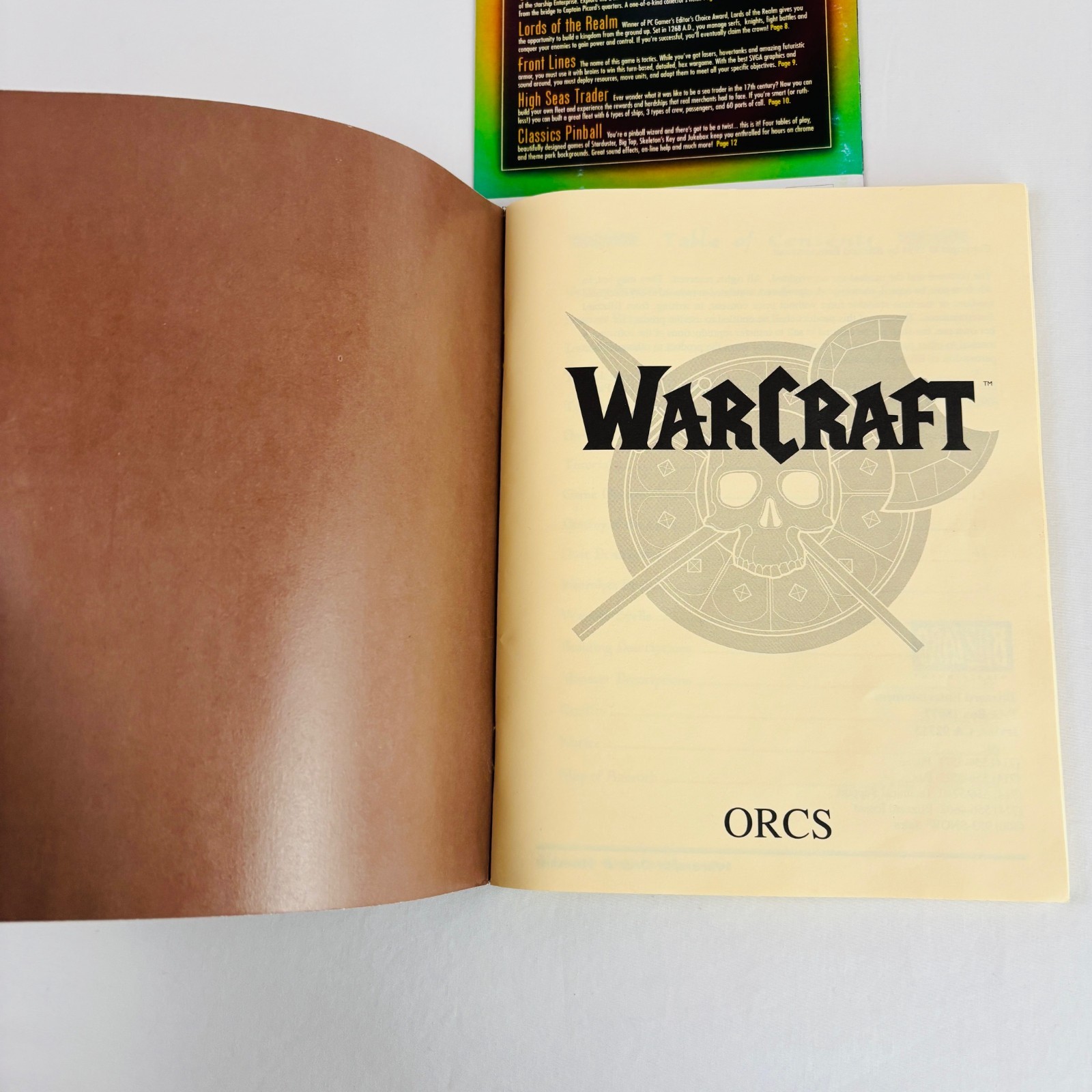 WarCraft Orcs & Humans Big Box, MS-DOS CD, Booklets, Blizzard Entertainment 1994