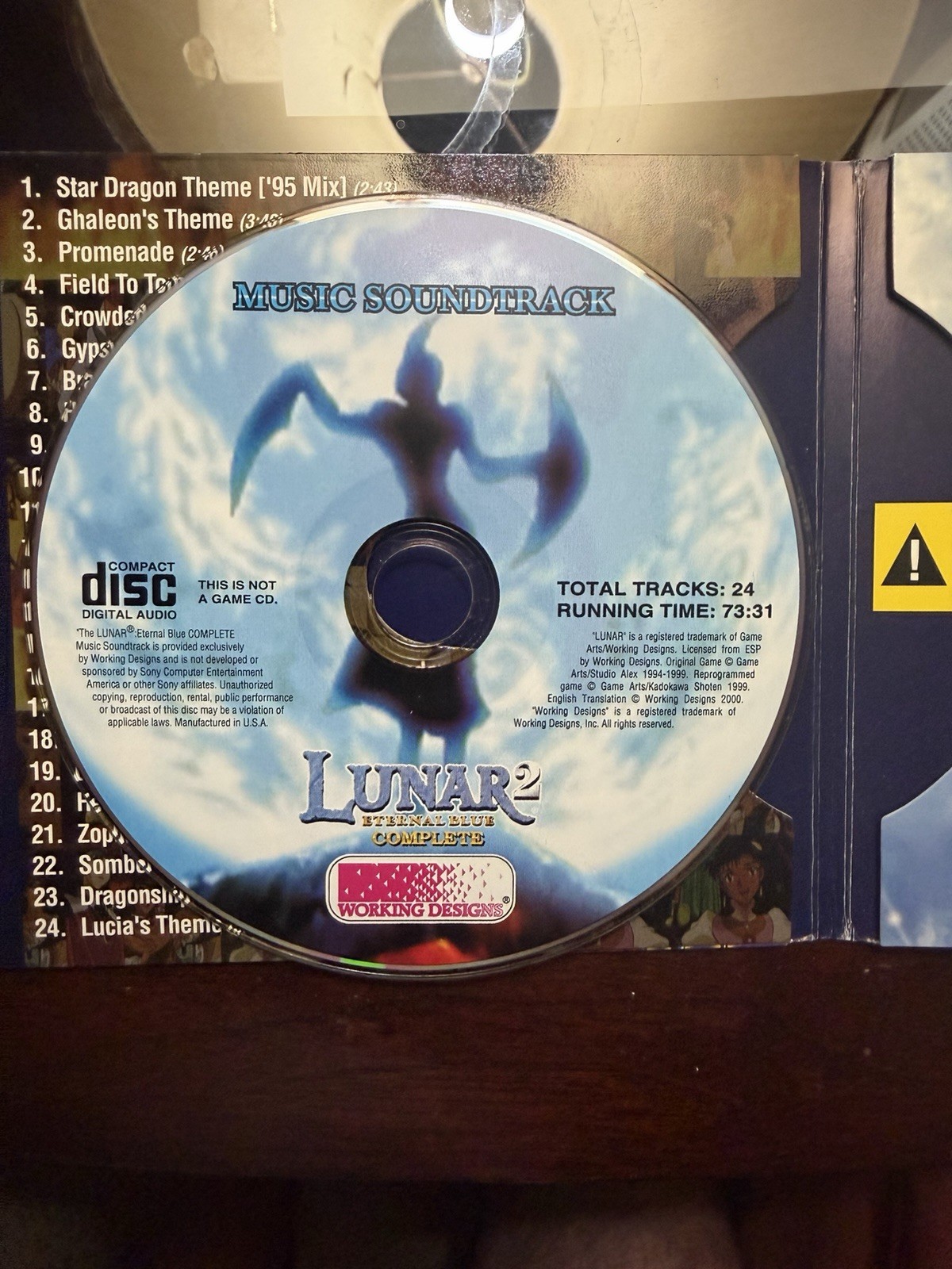 Lunar 2: Eternal Blue Complete (PlayStation 1, 2000) W/ PENDANT AND OST