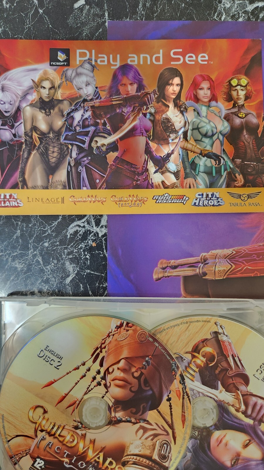 Vintage PC RPG Games Guild Wars & Factions CD Rom Role Playing Game 2006-07 VGC