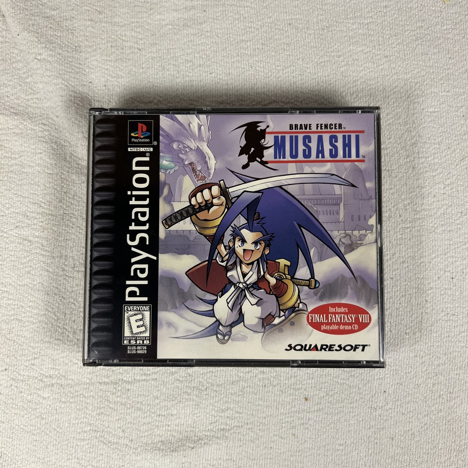 Brave Fencer Musashi FFVIII Demo Disc Playstation PS1 Complete CIB TESTED