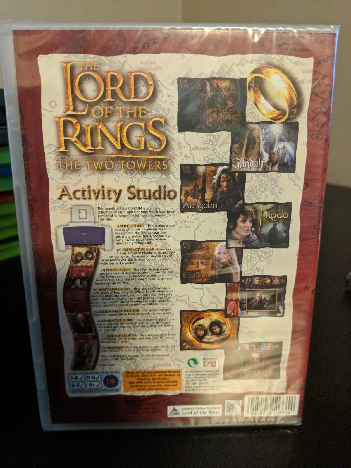 Lord Of The Rings The Two Towers Activity Studio for PC CD-ROM. Factory Sealed