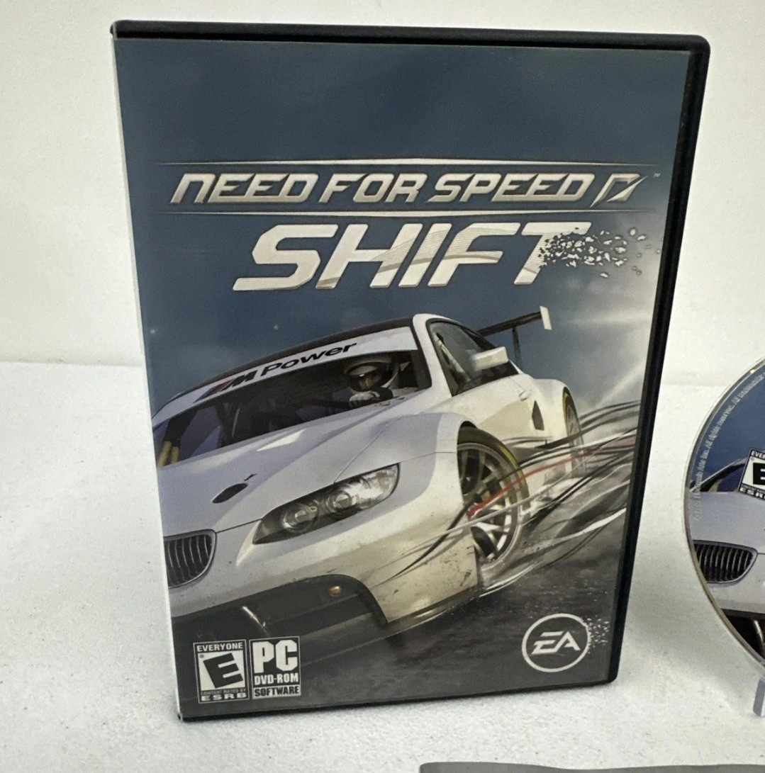 Need For Speed Shift (PC, DVD-ROM SOFTWARE 2009) EA, Rated E-Everyone, w/ Manual
