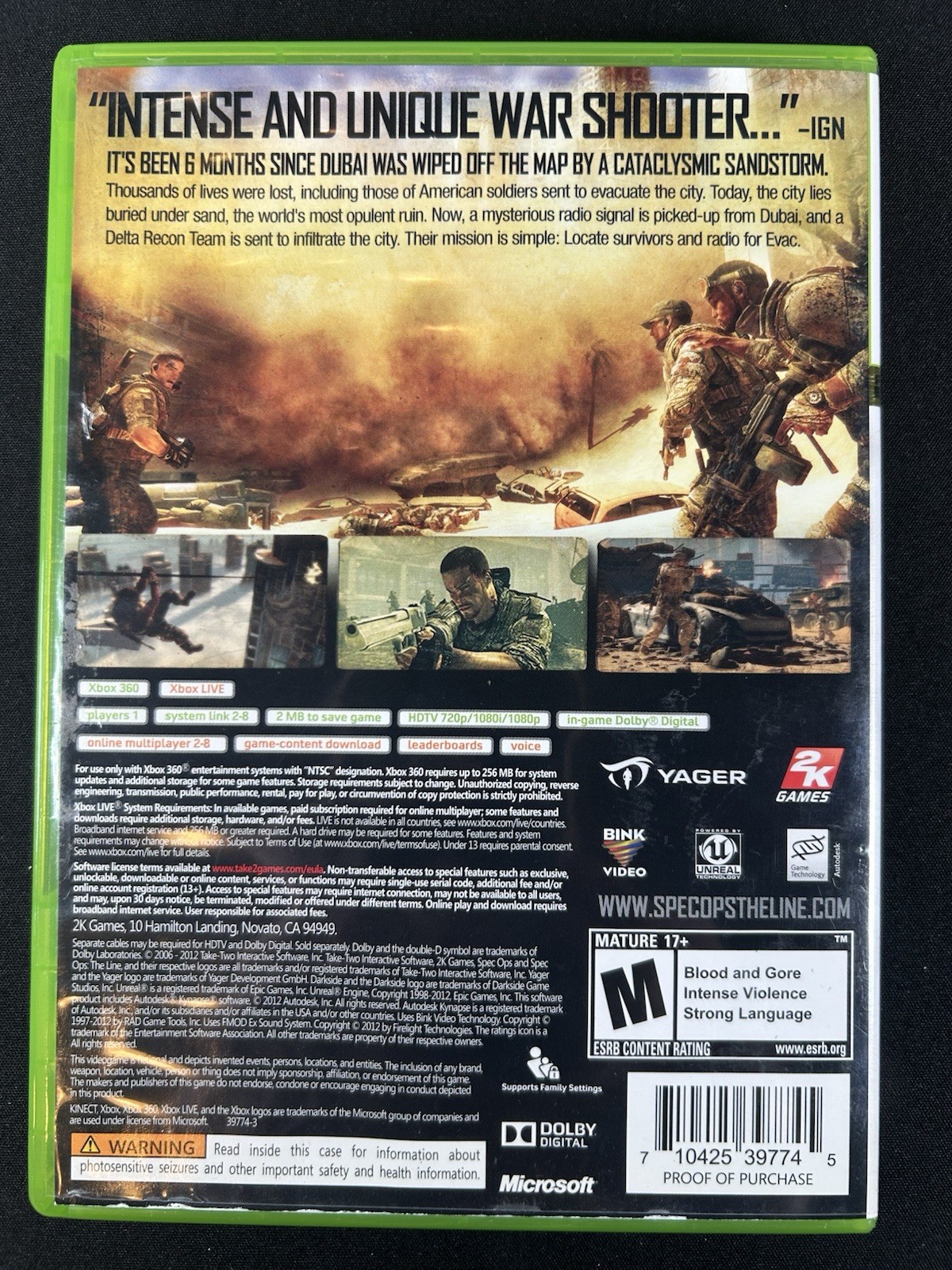 Microsoft Xbox 360 – Spec Ops: The Line — Premium Edition (2012) – Tested
