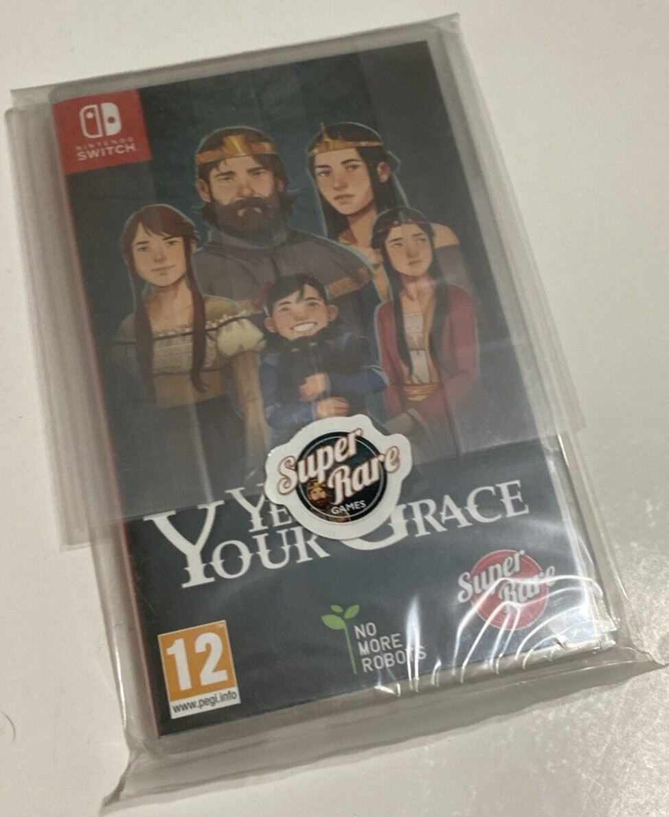 SEALED Yes, Your Grace CARDS & STICKER Nintendo Switch Super Rare Games SRG #42