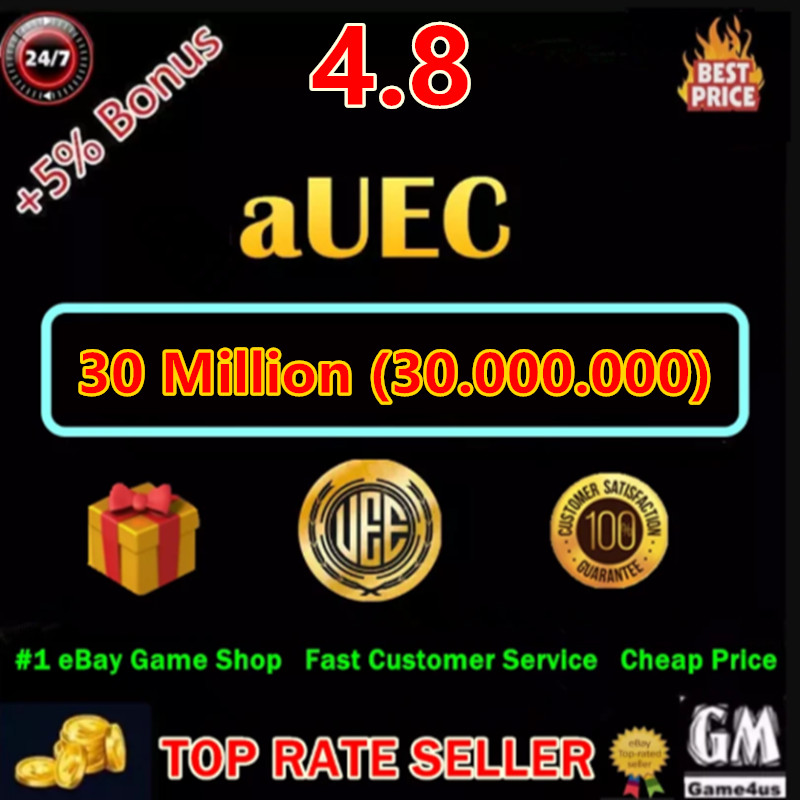 Star Citizen🔥30 Million aUEC +5% BONUS🎁4.8.2 Live Alpha UEC🔥Fast Virtual Item