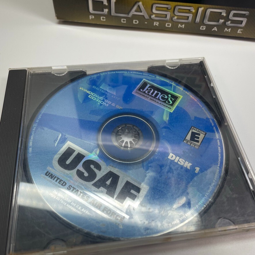 Jane’s USAF United States Air Force Combat simulations PC Game CD-Rom with Box