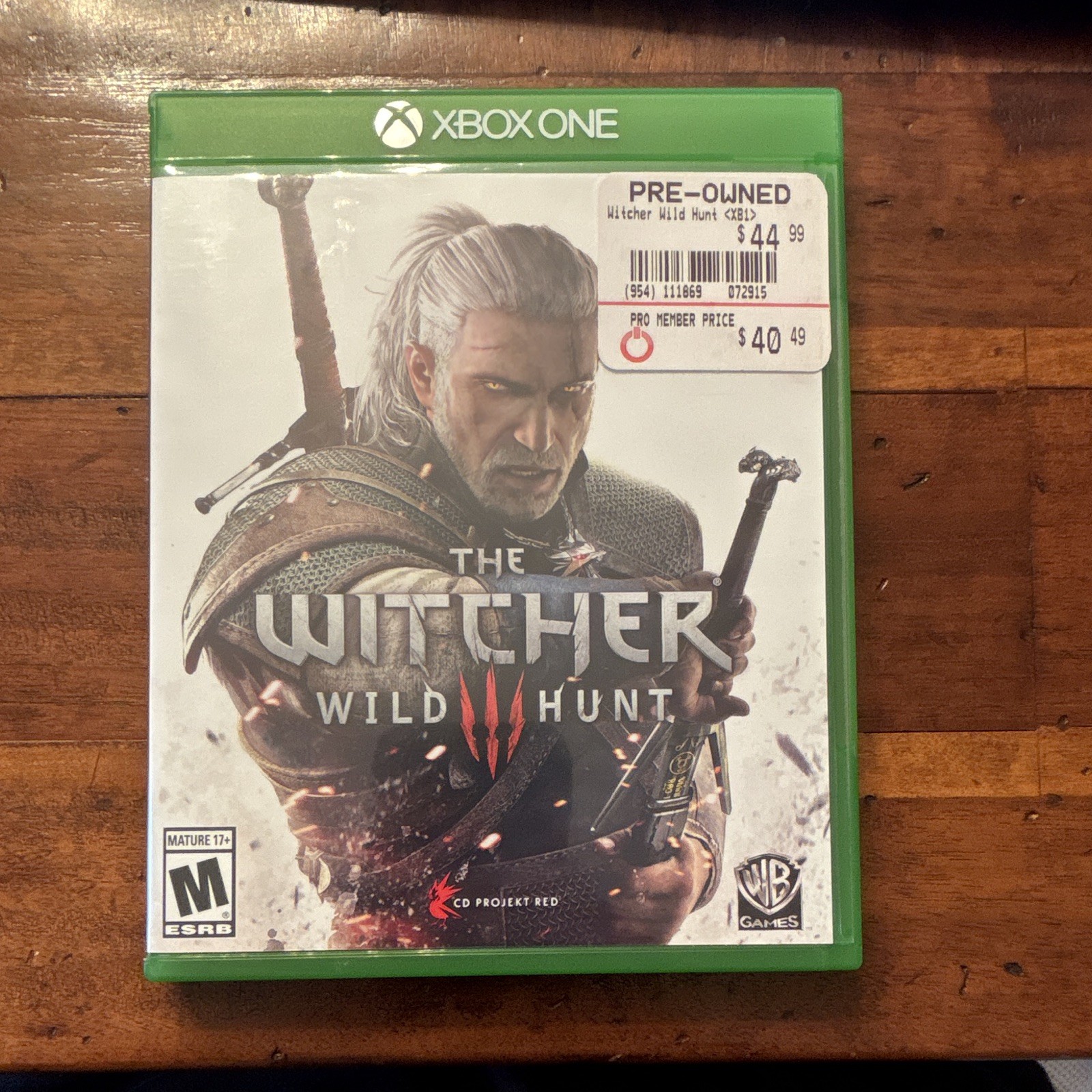CD Projekt RED The Witcher 3: Wild Hunt Xbox One w/ Soundtrack, Map, Manual