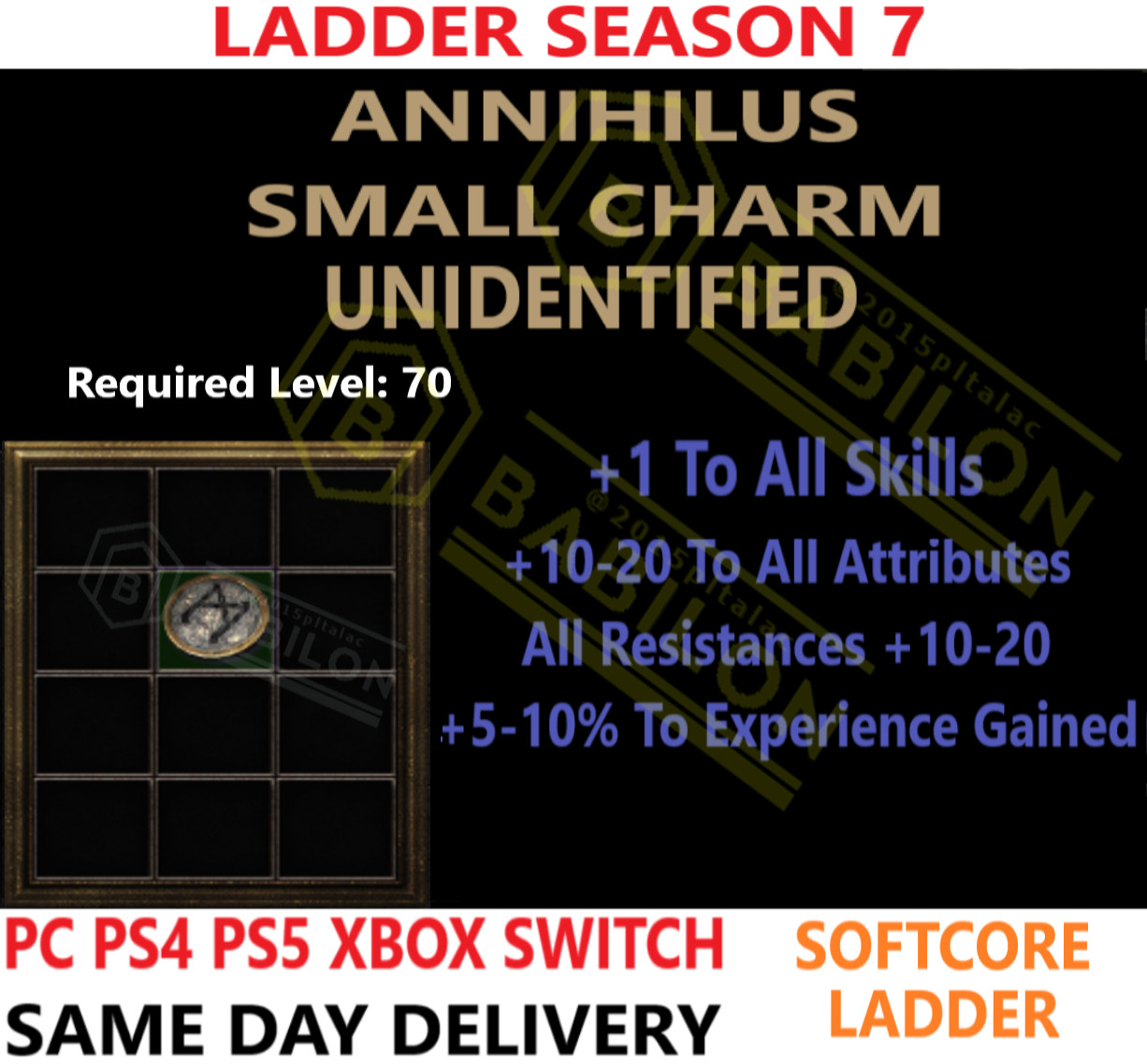 ✅ PC PS4 PS5 XBOX SWITCH✅ LADDER Unid Annihilus Sc Anni Diablo 2 Resurrected D2R