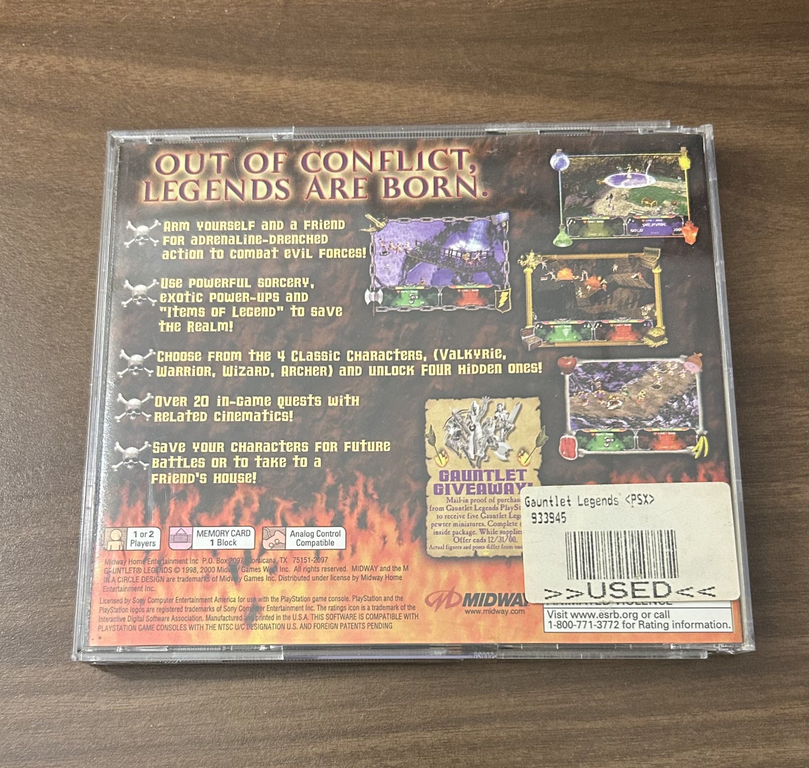 Gauntlet Legends for Playstation 1 PS1 Video Game