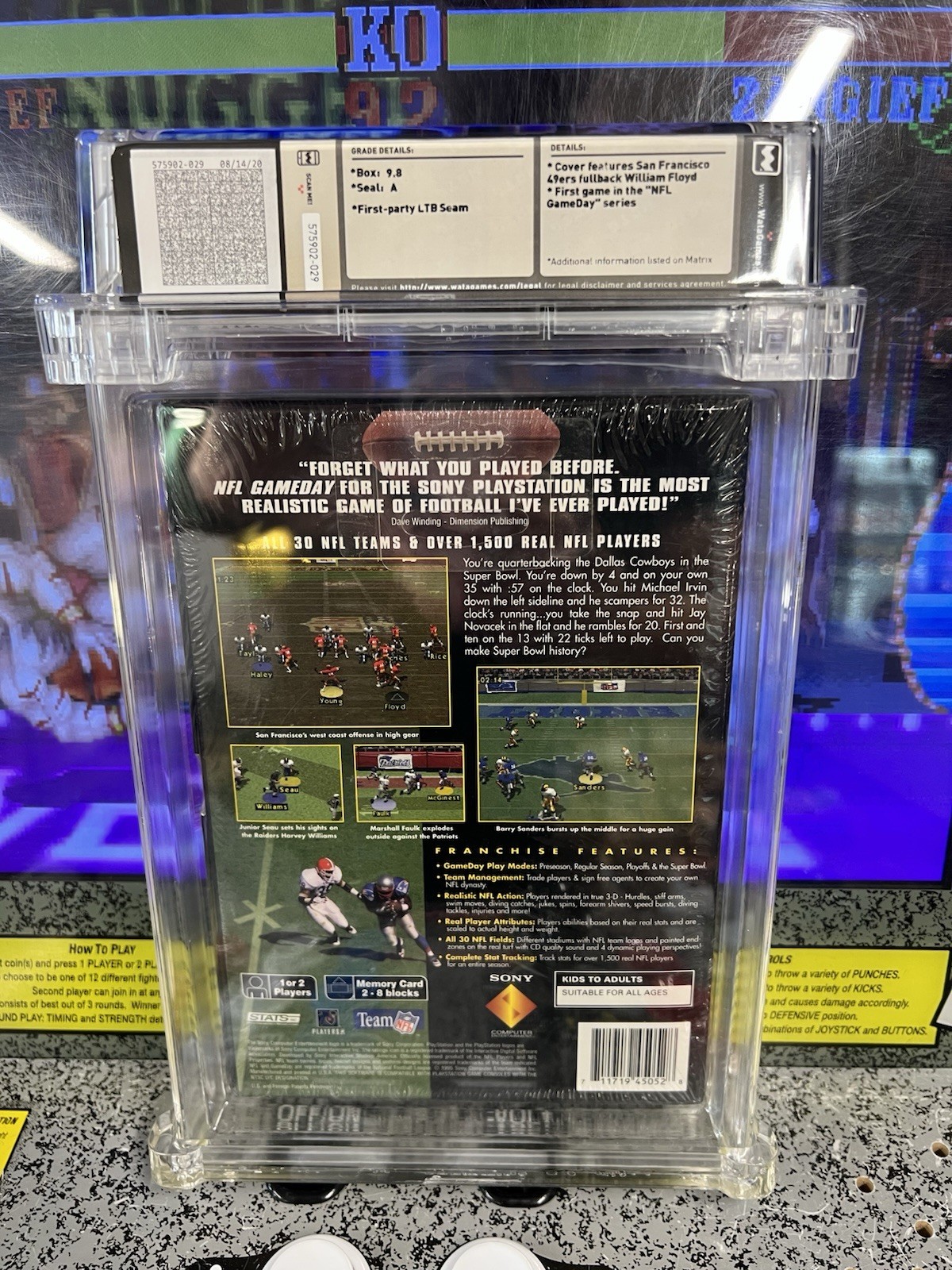 1995 PS1 NFL GameDay Cardboard Longbox WATA 9.8 A Sealed NEW Sony Playstation