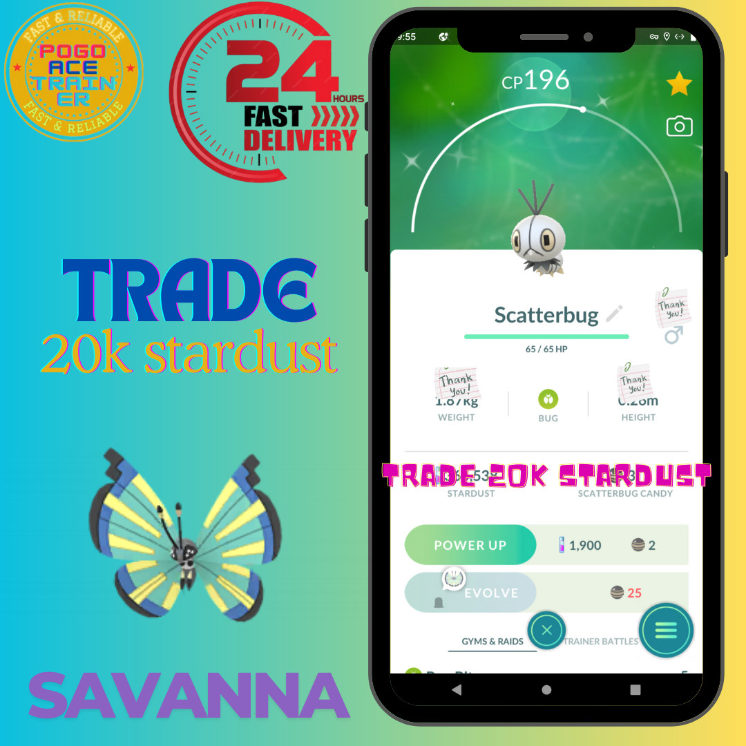 Shiny Savanna Pattern Scatterbug – Mini PTC or trade 20K Stardust