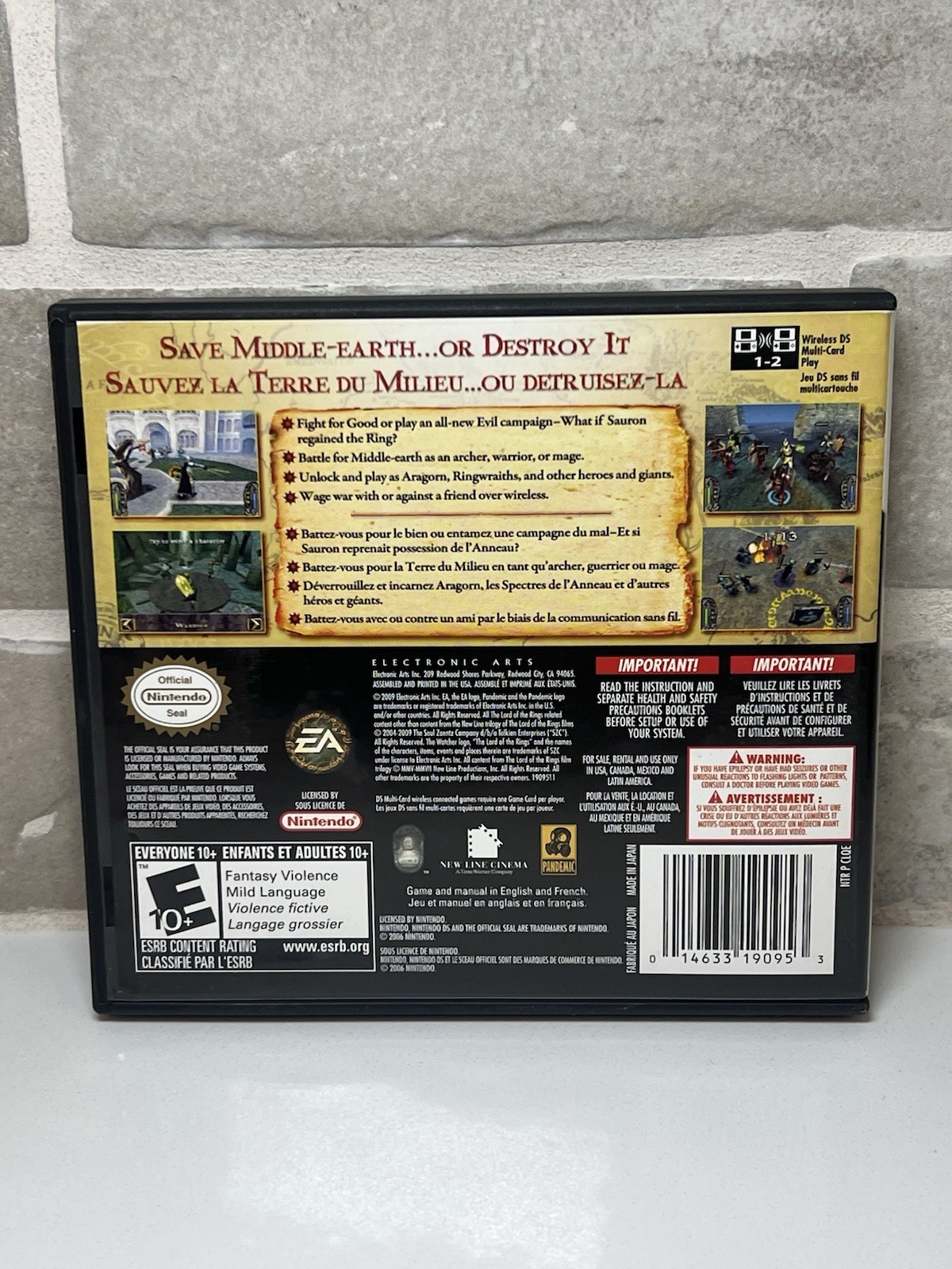 Lord of the Rings Conquest – Nintendo DS – 2DS 3DS CIB Complete LOTR