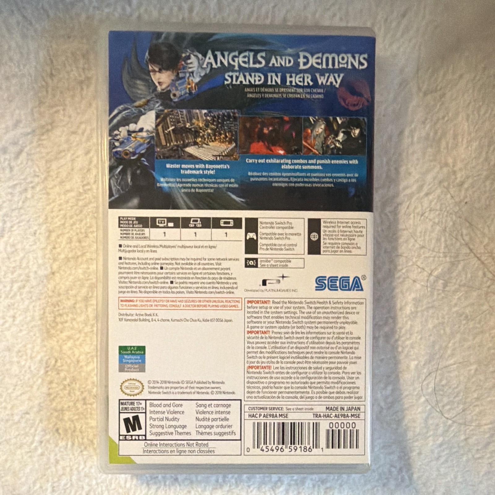 SEGA Bayonetta 2 for Nintendo Switch (2018), M, NTSC-U/C, Case, Manual