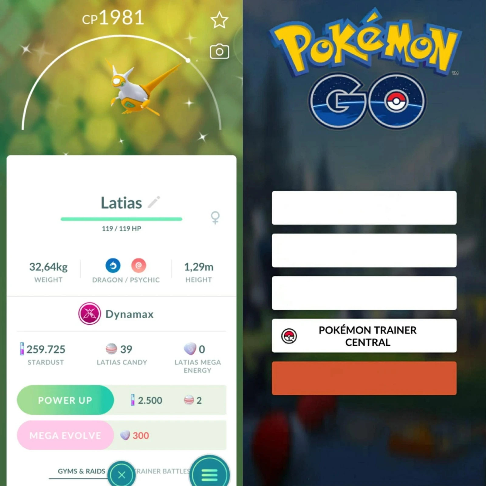 Pokémon Go | Shiny Dynamax Latias ✨ Mini PTC 80k Stardusts