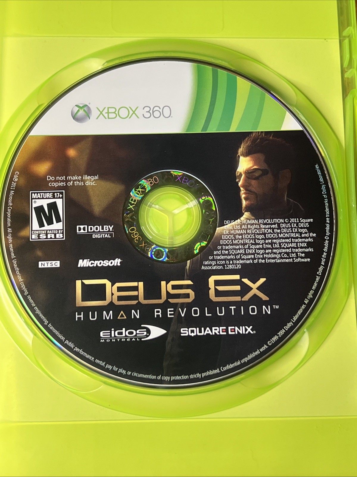 Deus Ex: Human Revolution – Xbox 360 – CIB Complete W/ Slip Cover – Tested!