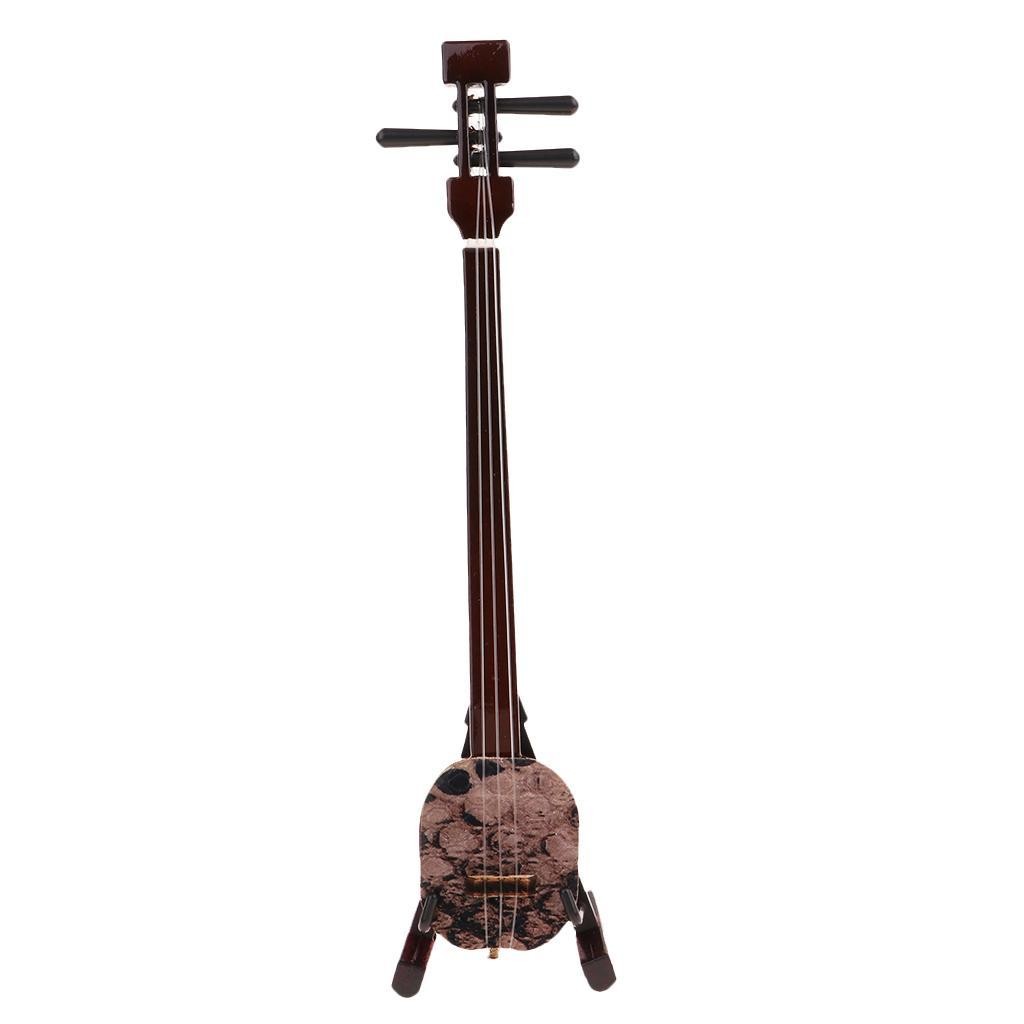 1/6 Model Simulation Plucked Stringed Metal Trichord Bandore