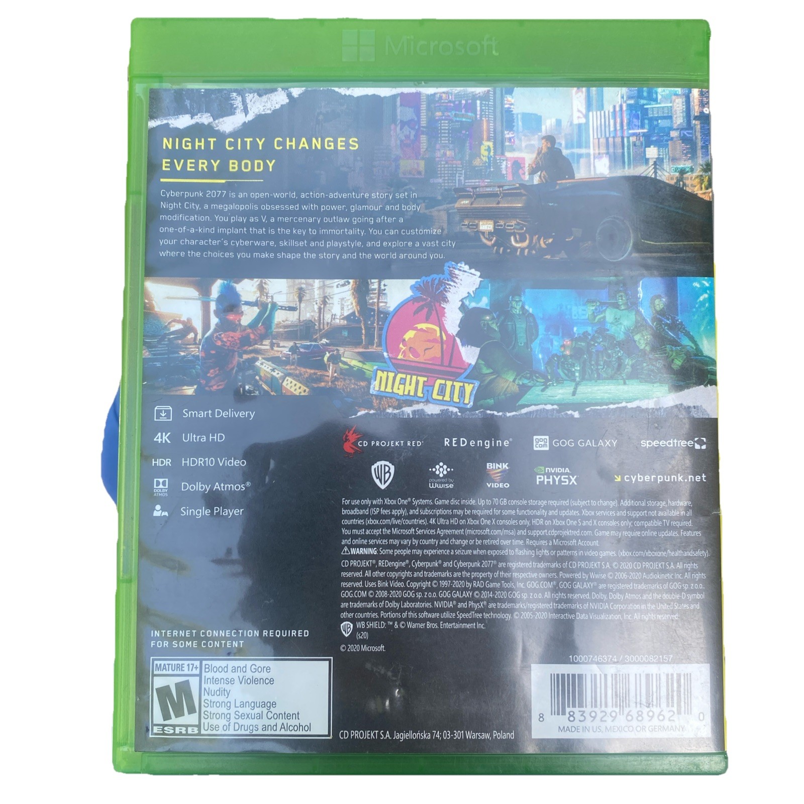 Cyberpunk 2077 For Microsoft Xbox One