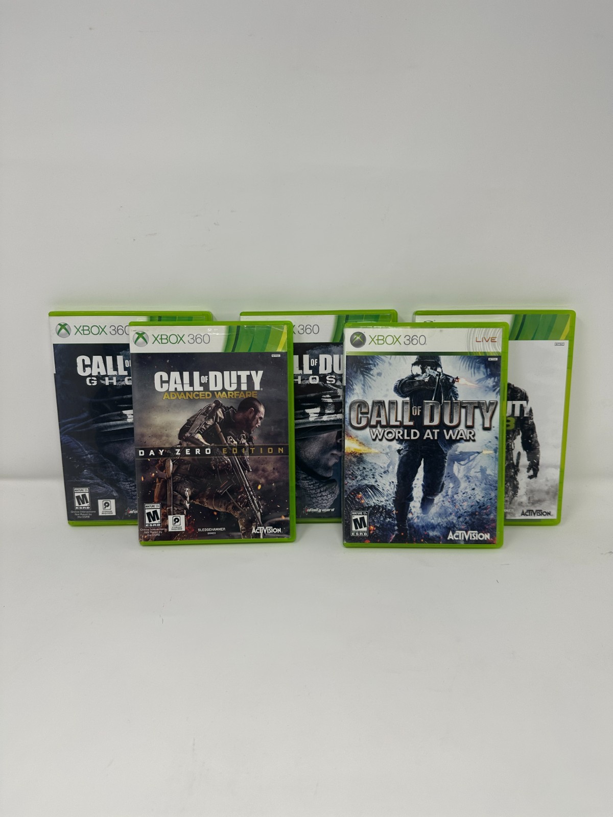 Call of Duty Xbox 360 Game Lot Bundle MW3 Ghosts World At War Advanced Warfare