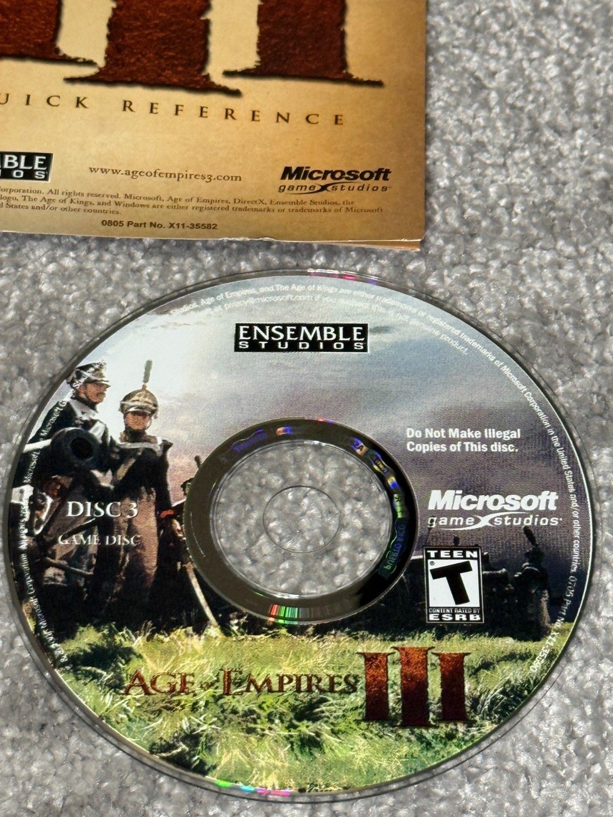Age of Empires III 3 PC Game (3 CD-ROM, 2005) Complete Case Game Manuals Discs
