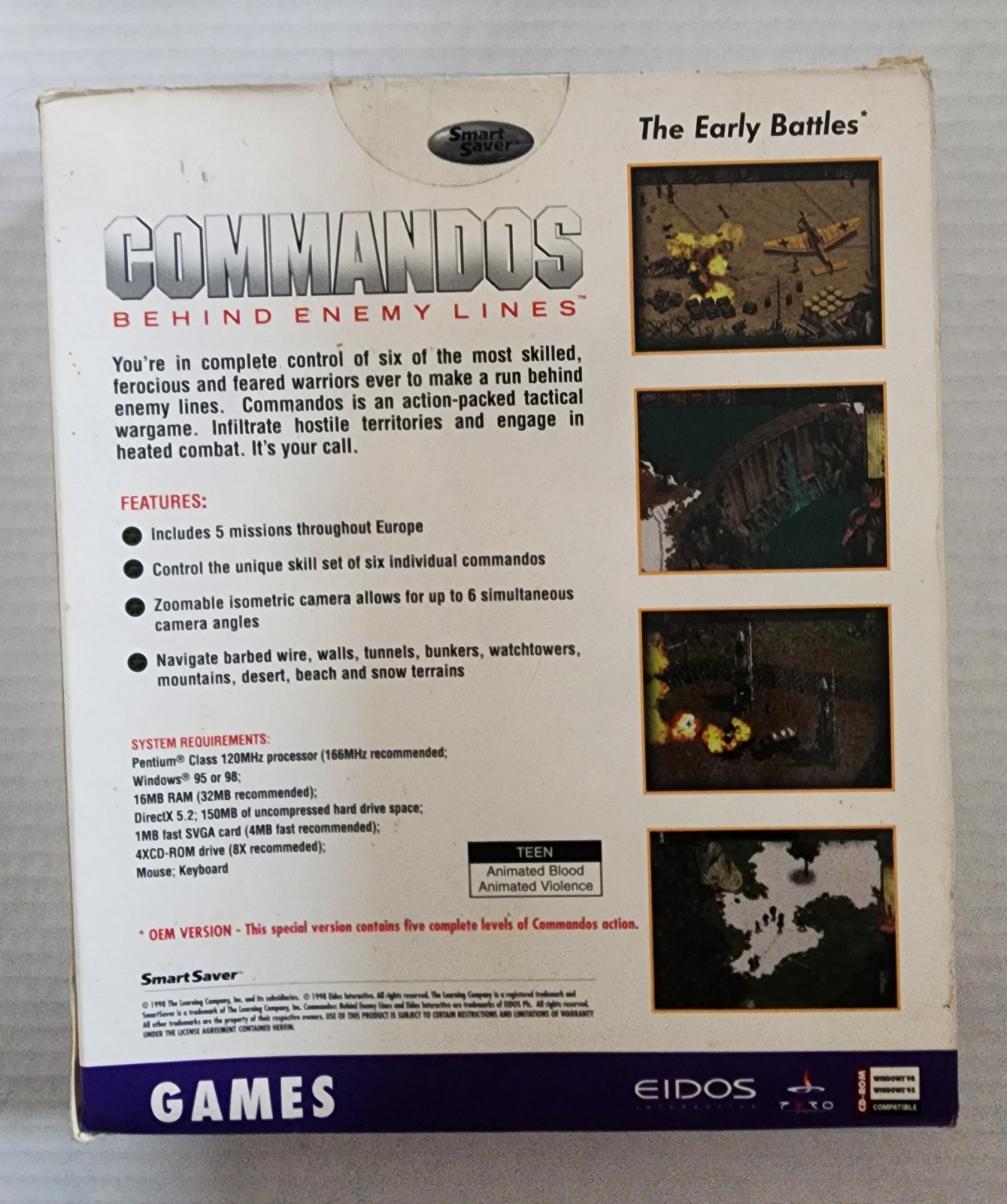 Commandos Behind Enemy Lines, 1998, Big Box, New & Factory Sealed