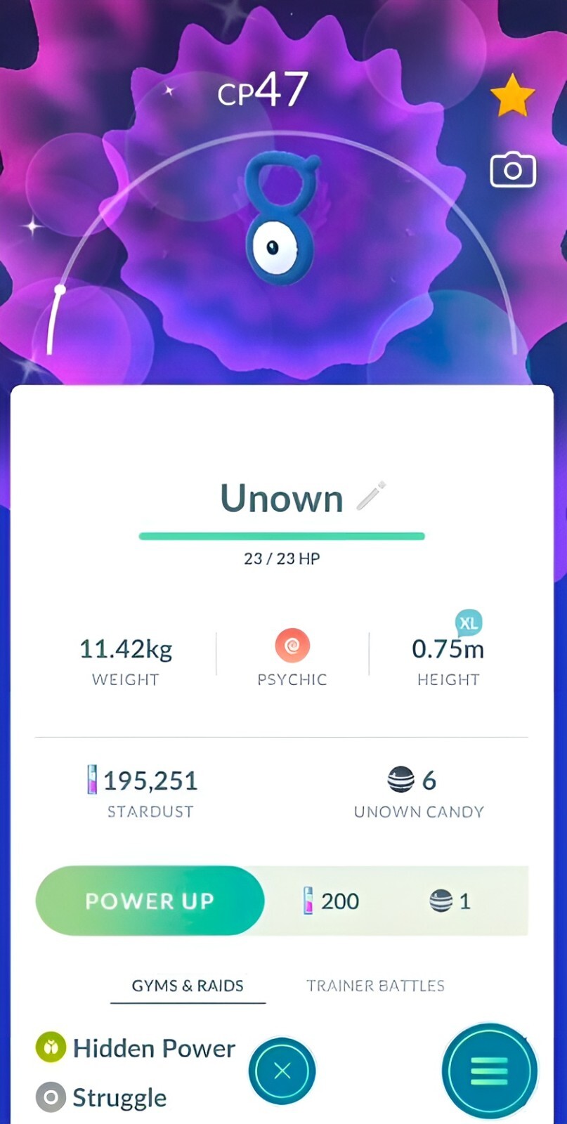 Shiny Unown | registered trade 20k Stardust | Pokemon Trade Go ✨