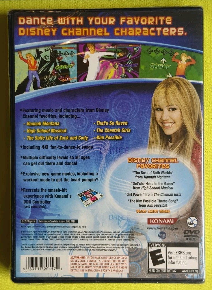 DANCE DANCE REVOLUTION DISNEY CHANNEL EDITION PLAYSTATION 2,PS2 BRAND NEW SEALED