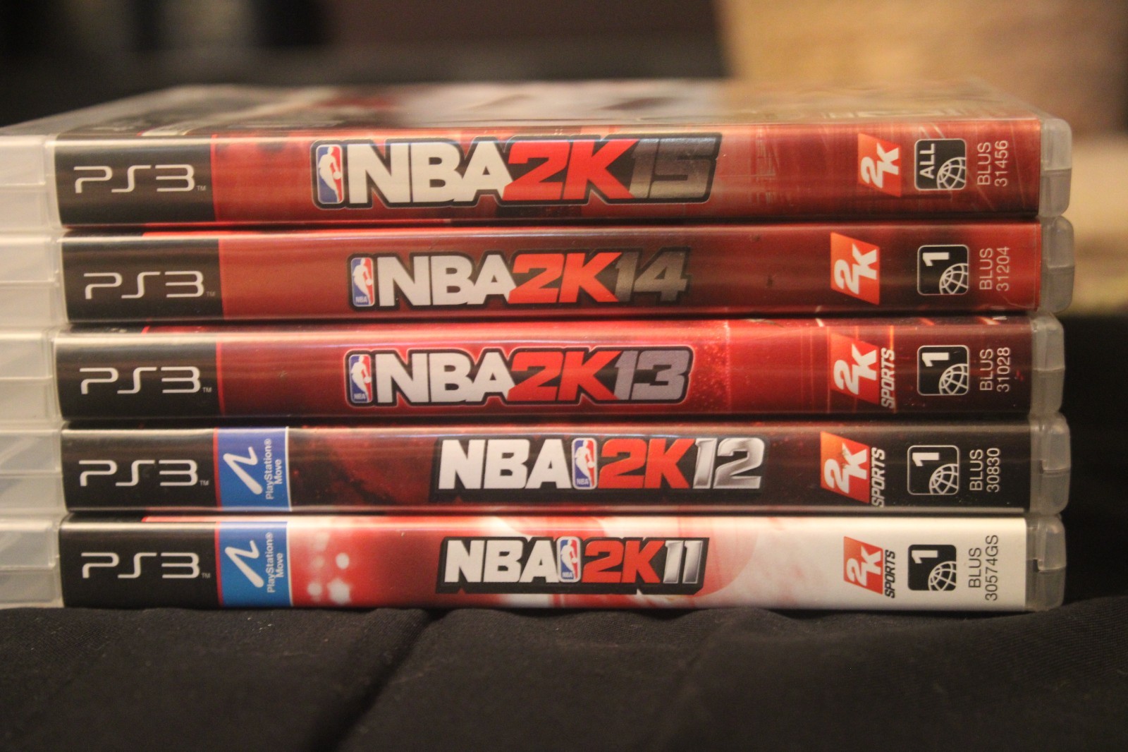 NBA2k Set of 5 games (PS3 Play Station 3) Years 2011-2015 Complete w/Manuals