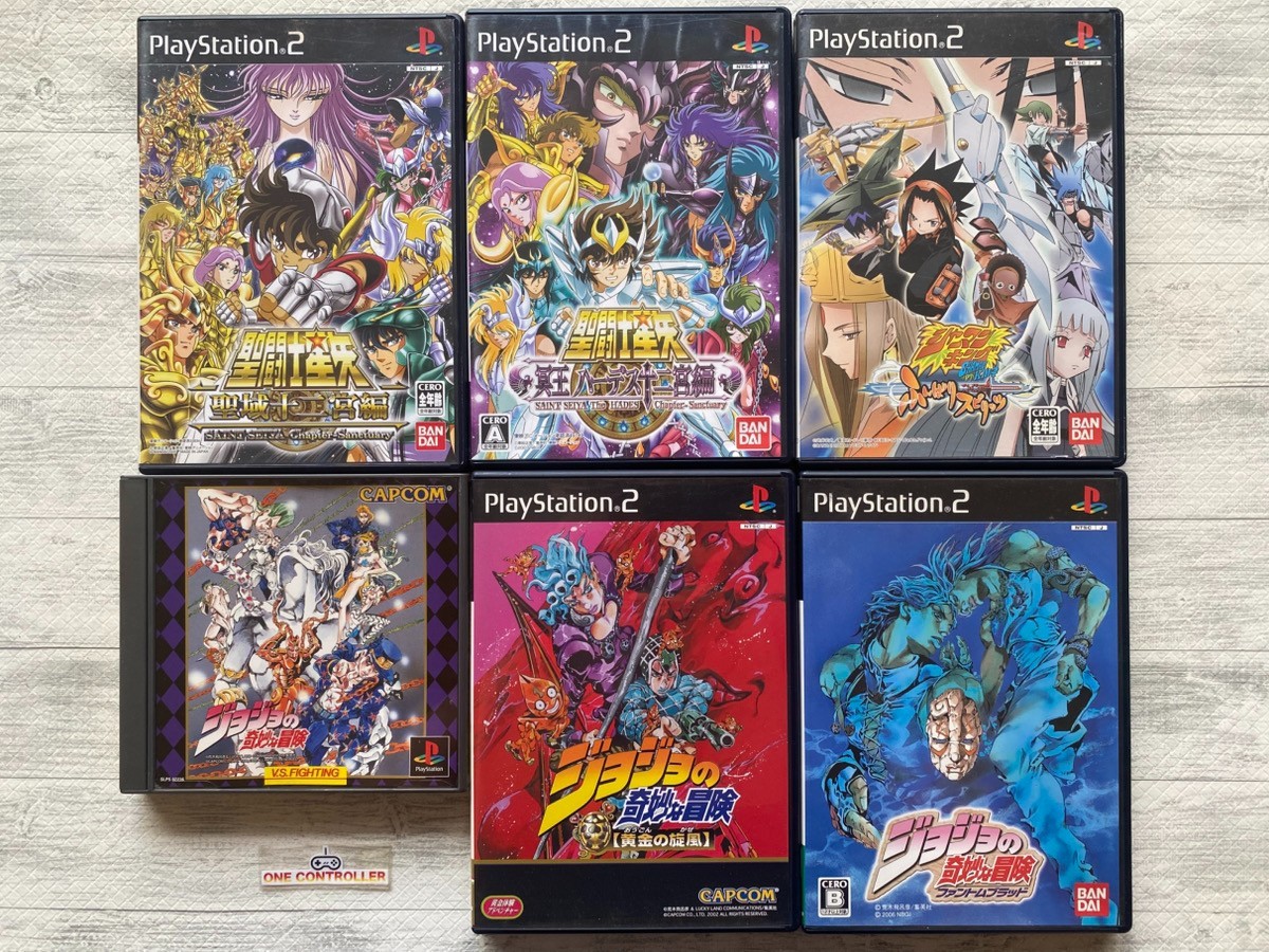 SONY PS 1 2 Saint Seiya & JoJo’s Bizarre Adventure & Shaman King set from Japan