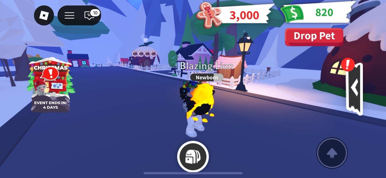 Adopt Me! Blazing Lion (No Potion) Newborn In-Game Pet- Digital Delivery Only
