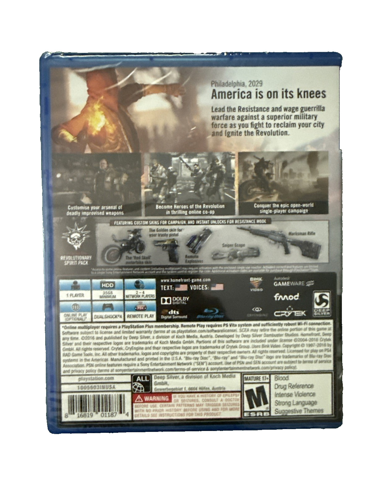Homefront: The Revolution PlayStation 4 BRAND NEW SEALED