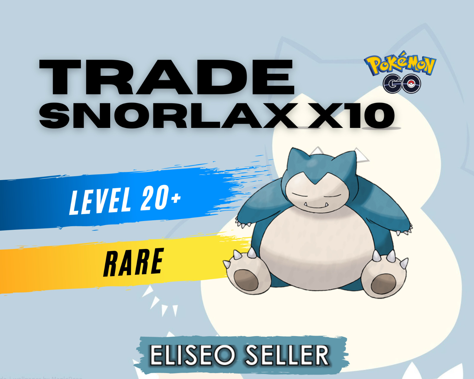 Snorlax x10 Pokémon GO – Pokemon Trade Snorlax x10 GO – Chance Lucky – Kanto