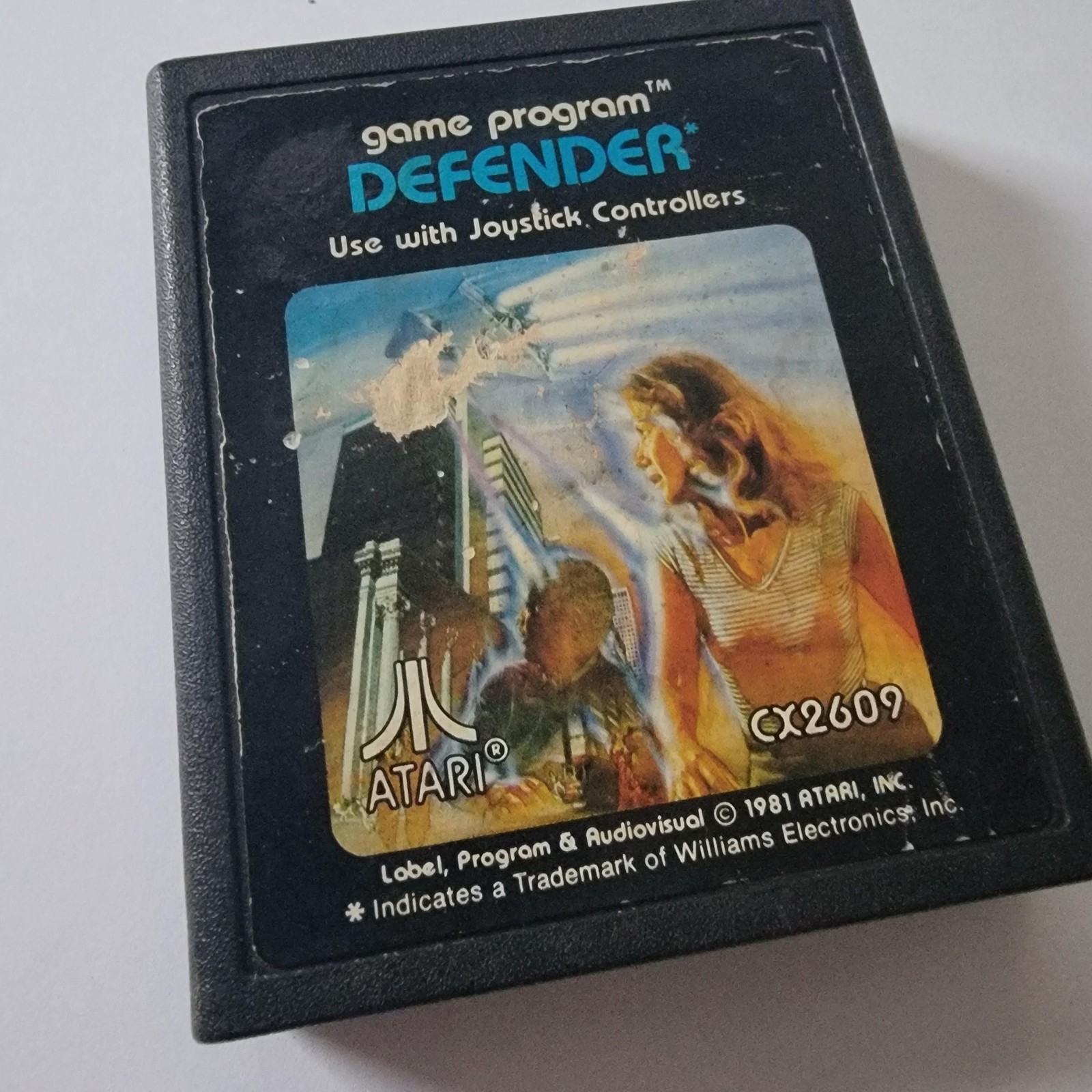 Vintage Defender Atari 2600 Game Cartridge 1981 Atari CX2609 Shoot Em Up Shooter