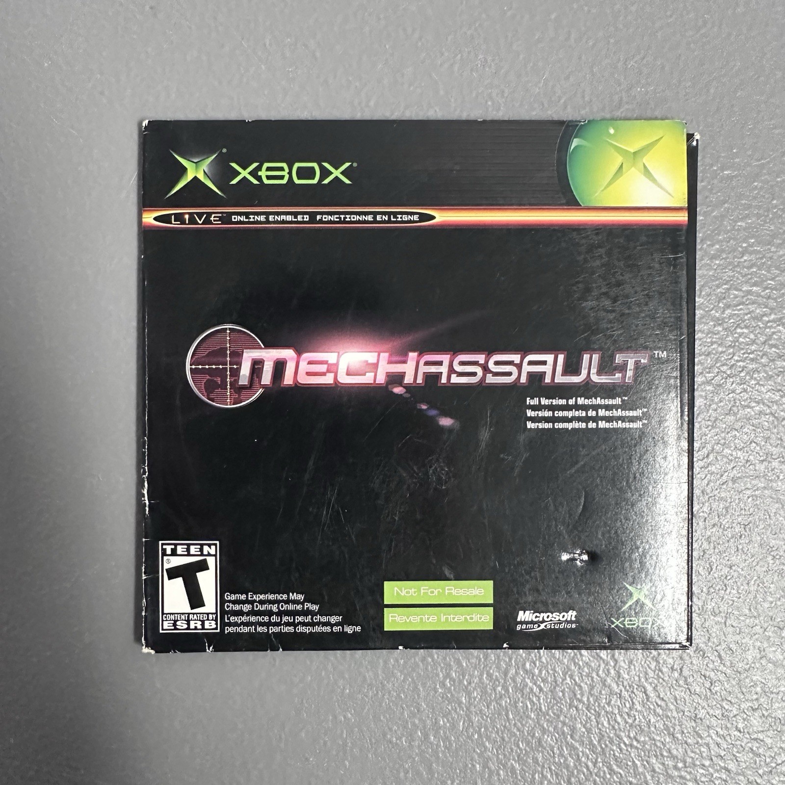 MechAssault (Xbox 2002) NFR Not For Resale Promo Edition Tested Rated T Teen HTF