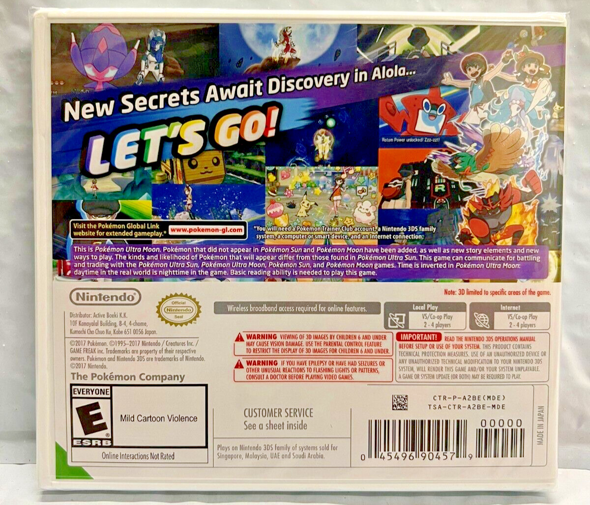 Pokemon Ultra Moon 3DS Brand New Game (2017 Action/Adventure RPG)