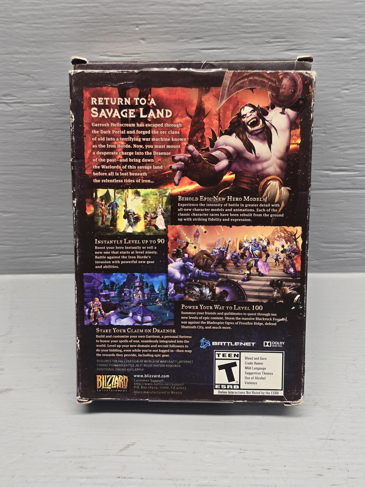 World Of Warcraft Warlords Of Draenor PC Mac Expansion Set Complete Blizzard