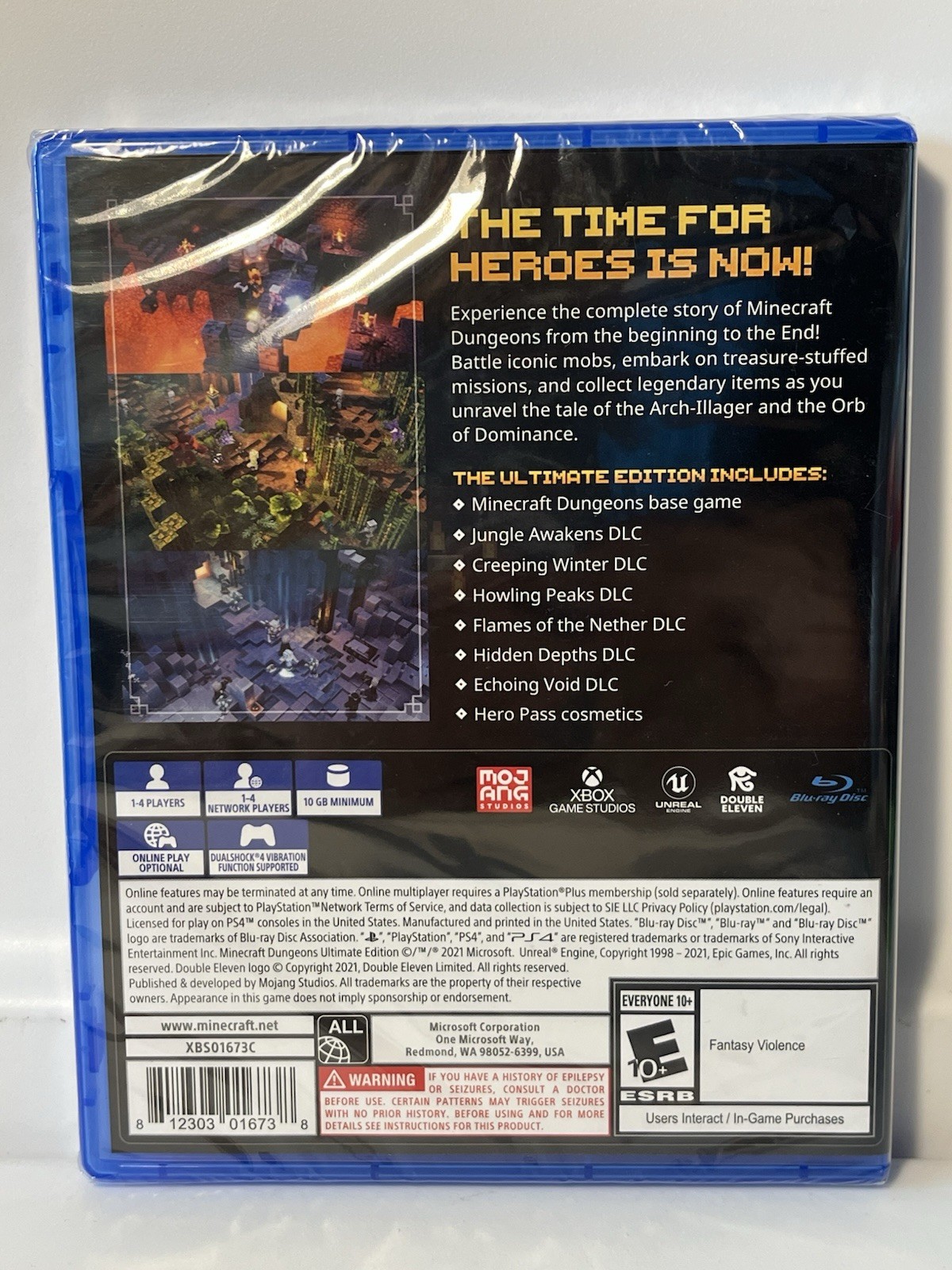 Minecraft Dungeons: Ultimate Edition Sony PlayStation 4 PS4 Game – NEW & Sealed