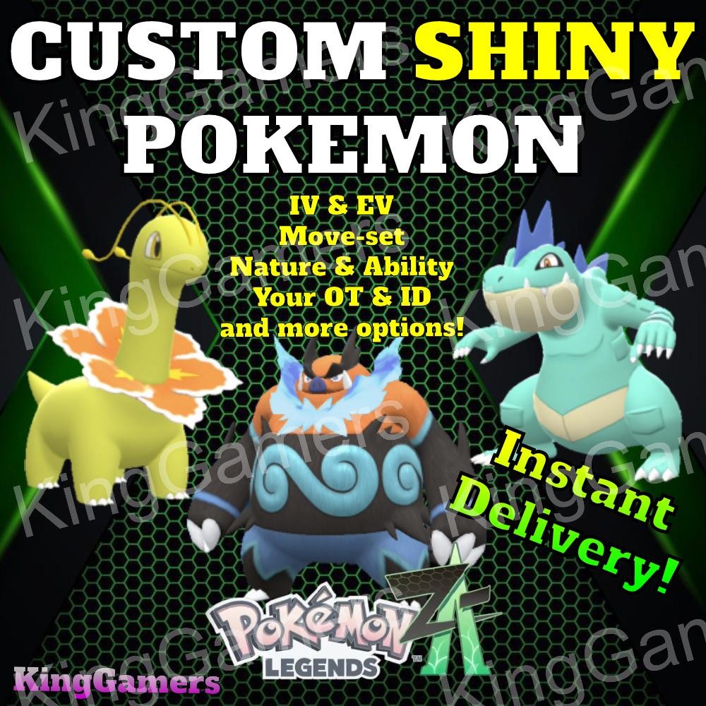 ✨VIP✨ CUSTOM ALPHA SHINY POKEMON ✨OWN OT✨ BEST EV & 6 IV✨ Pokemon Legends Z-A