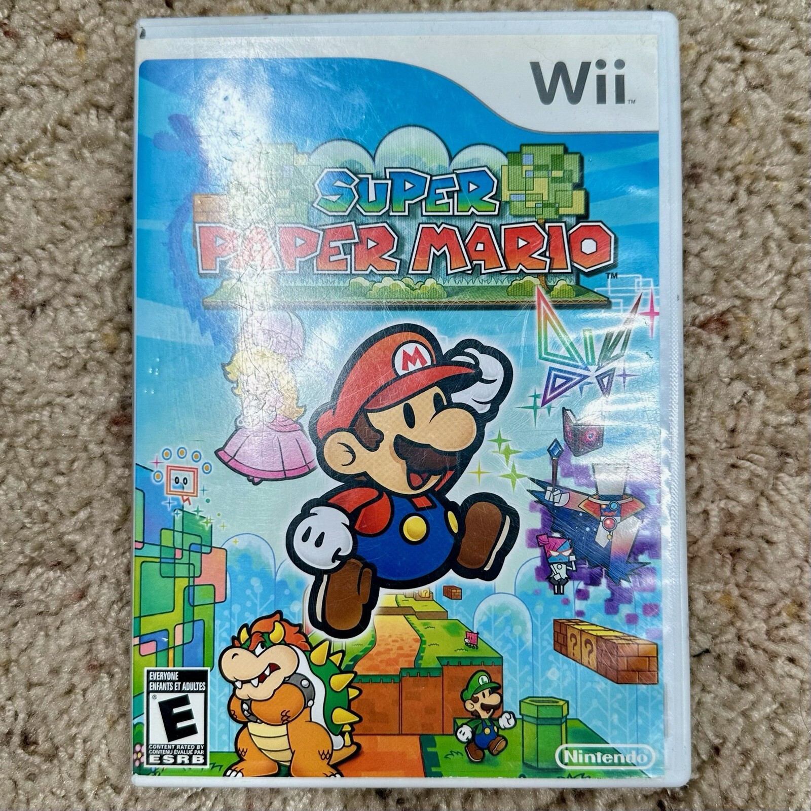 Super Paper Mario Wii PREOWNED COMPLETE CIB