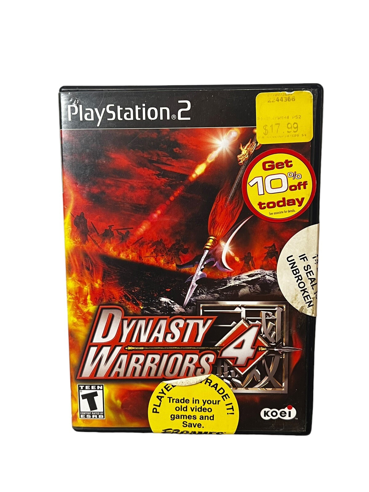 Dynasty Warriors 4 (Sony PlayStation 2, 2003) PS2 TESTED