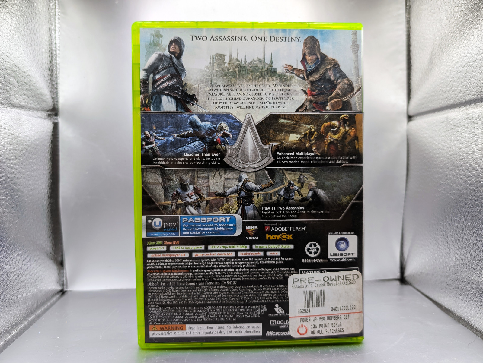 Assassin’s Creed Revelations Signature Edition Sign Xbox 360 Disc with Case