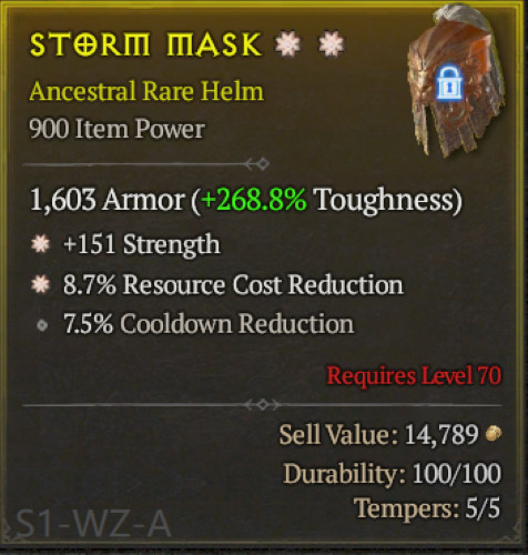 🔥 Diablo 4 Season 14 🔥Ancestral Legendary Helm 1GA/ 4GA